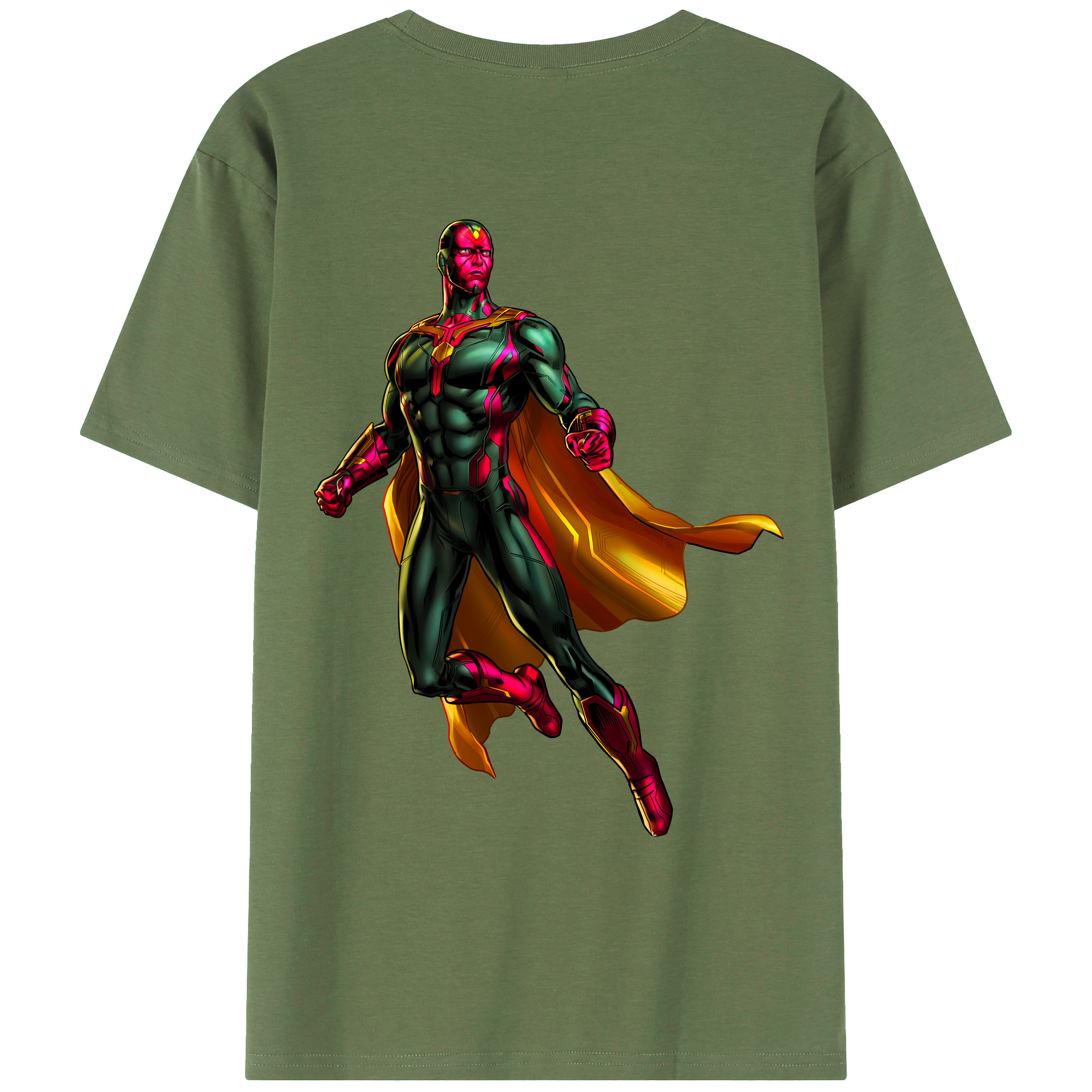 （画像用） アベンジャーズ The Avengers 綿100％ メンズ半袖Tシャツ（バックプリント） 通気性